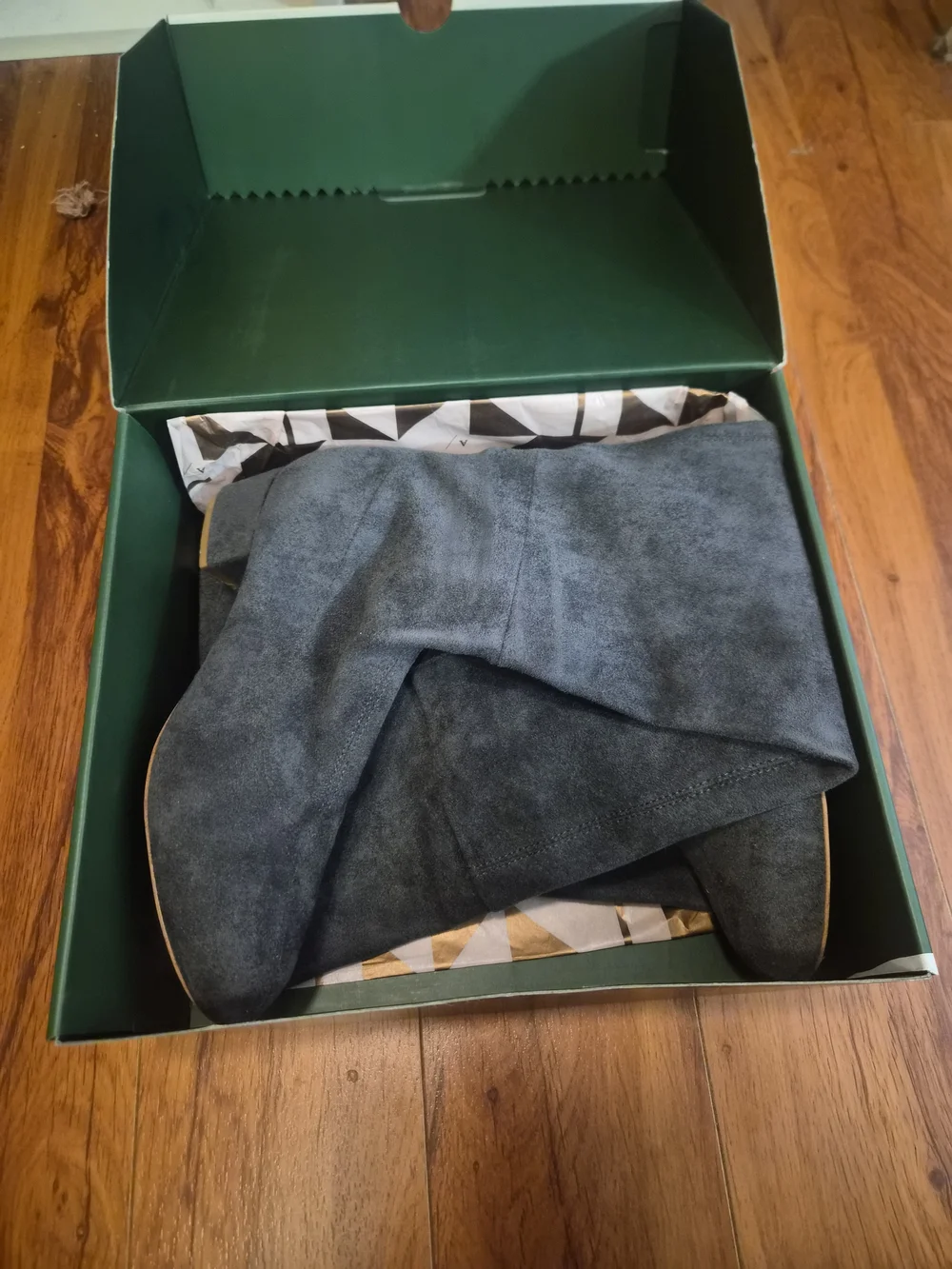 Anthropologie Charcoal Gray Over-the-Knee Suede Boots